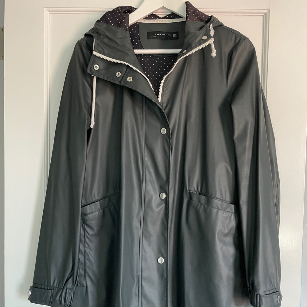 Zara Women’s Grey Gray Raincoat